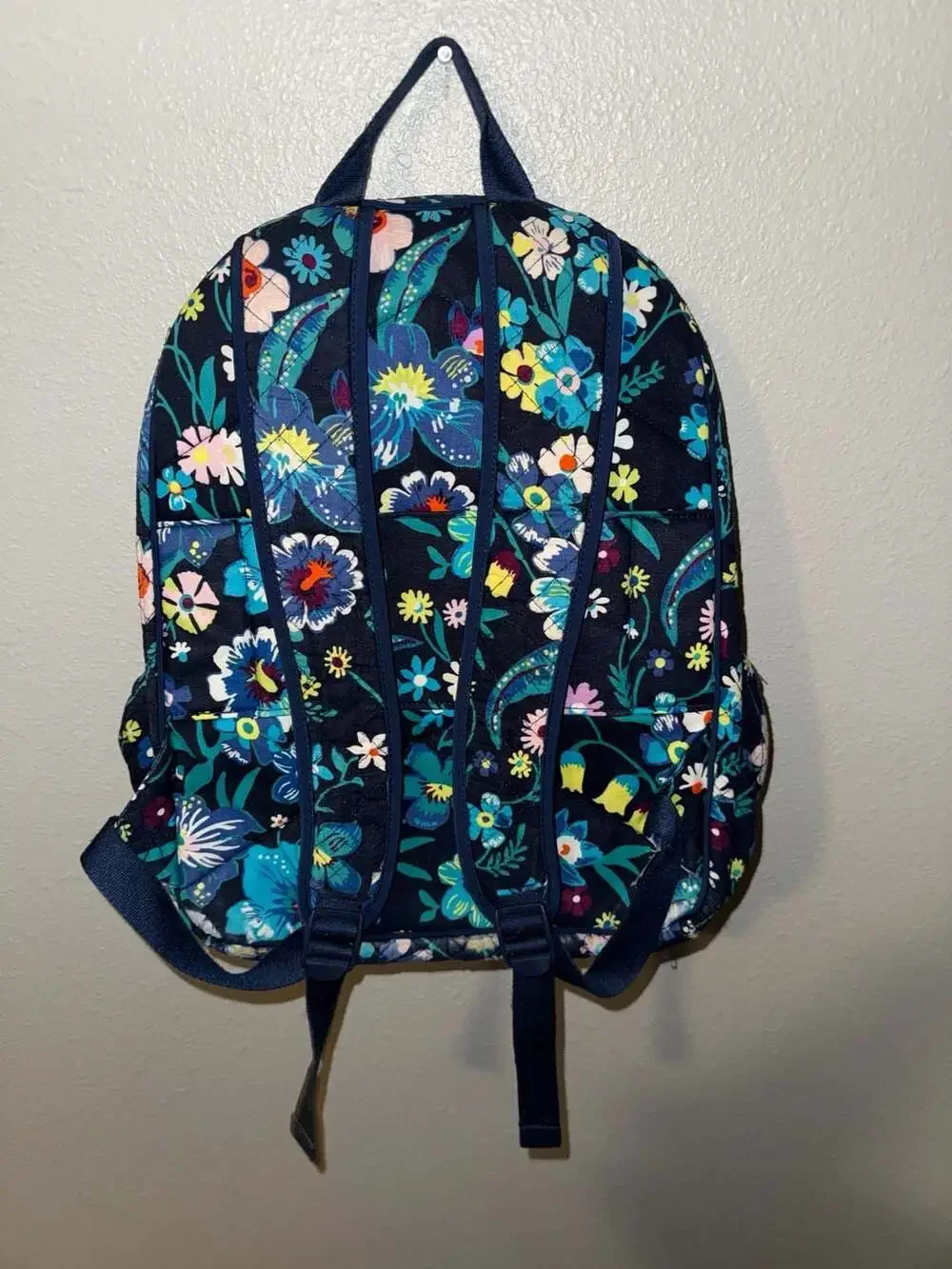 Vera Bradley Quilted Campus Backpack in Moonlight Garden Floral Pattern